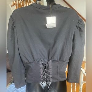 Zara shirt. 3/4 length sleeve. Corset in the back.